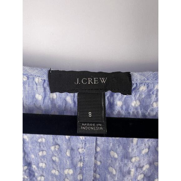 J.Crew Kaftan Blouse, Light Blue, Cotton Dobby, Peasant Boho Tunic Top S - Picture 3 of 9